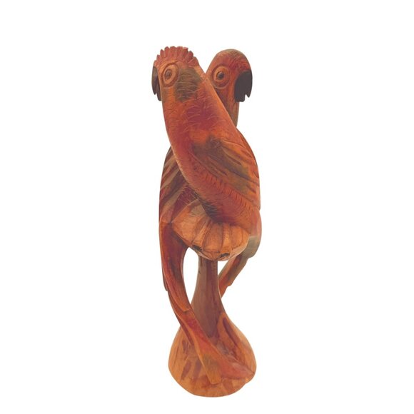 Hand-Carved Wooden Parrot Sculpture Figurine From Jamaica 2016 - Picture 2 of 7